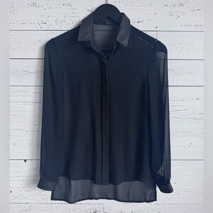 IZZUE Collection - Black Sheer Blouse
